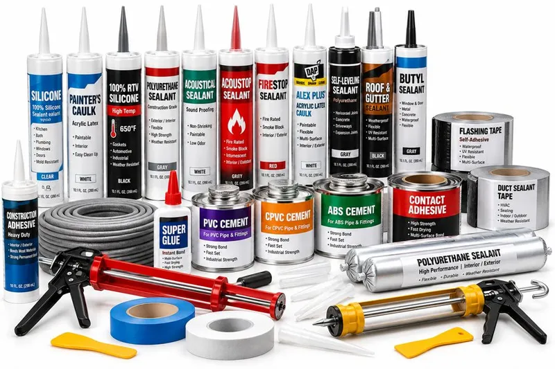 Caulks, sealants & adhesives